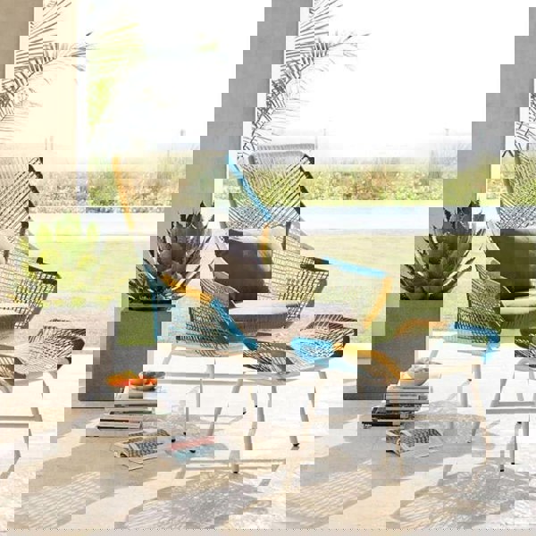 Carmean Rattan Chair and Footstool, Outdoor-Weilai Concept-Weilai Concept