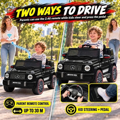 AIYAPLAY Licensed Mercedes-AMG G63 12V Kids Ride on Car with Remote