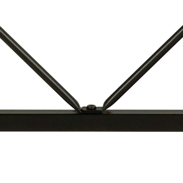 Wyld Haus Barbados Natural Oak Wood Office Desk Black Metal Base