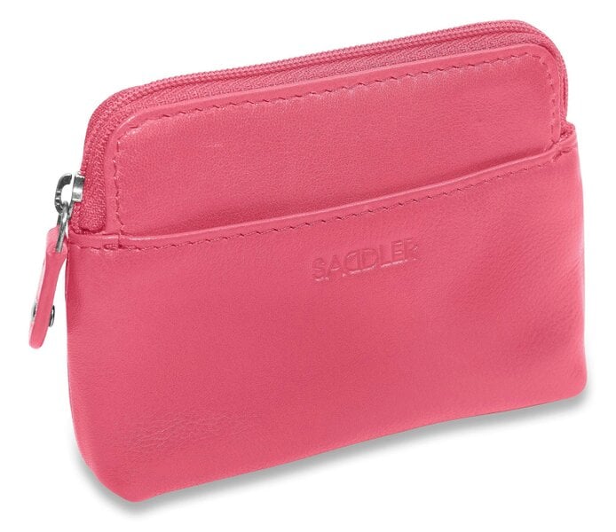 SADDLER Compact Leather Zip-Top Purse "Pia" – Handmade by Saddler | RFID Protected & Gift Boxed | Multi-Functional Card, Coin & Key Holder