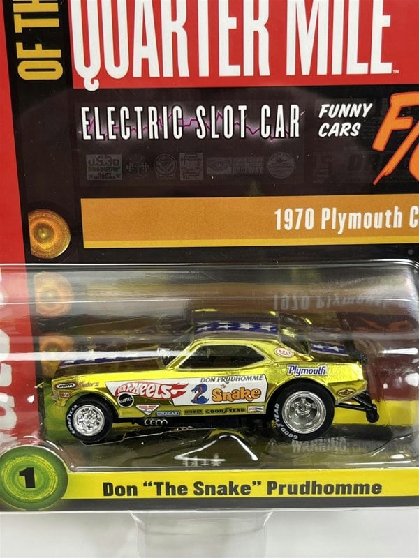 Auto World Slot Cars 1970 Plymouth Cuda Don The Snake Prudhomme HO Scale Slot Car SC369-1