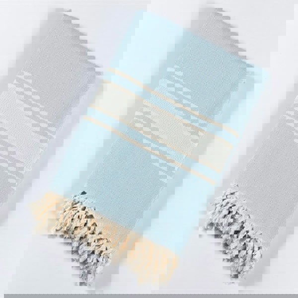 Cotton Bedspread, Aqua