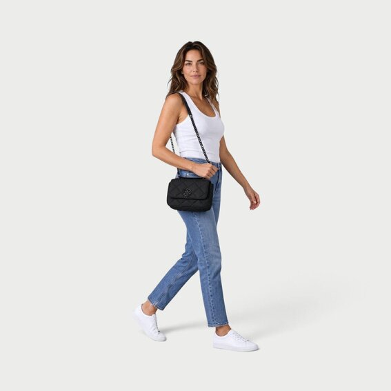 Tory Burch Willa Matte Mini Top Handle Bag Black