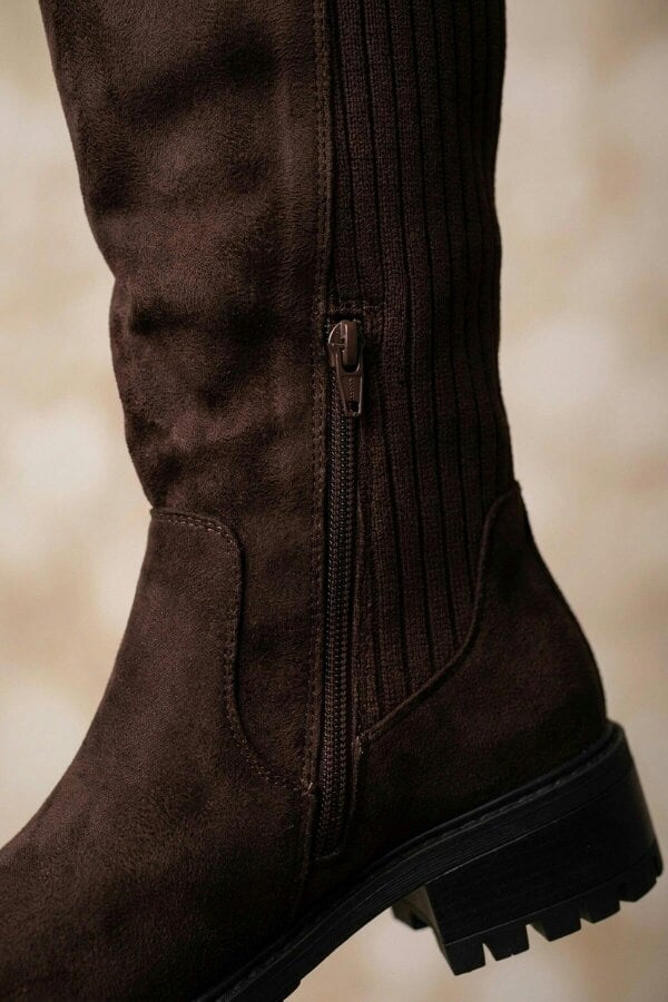 ikrush Aurelia Zip Up Knee High Boots
