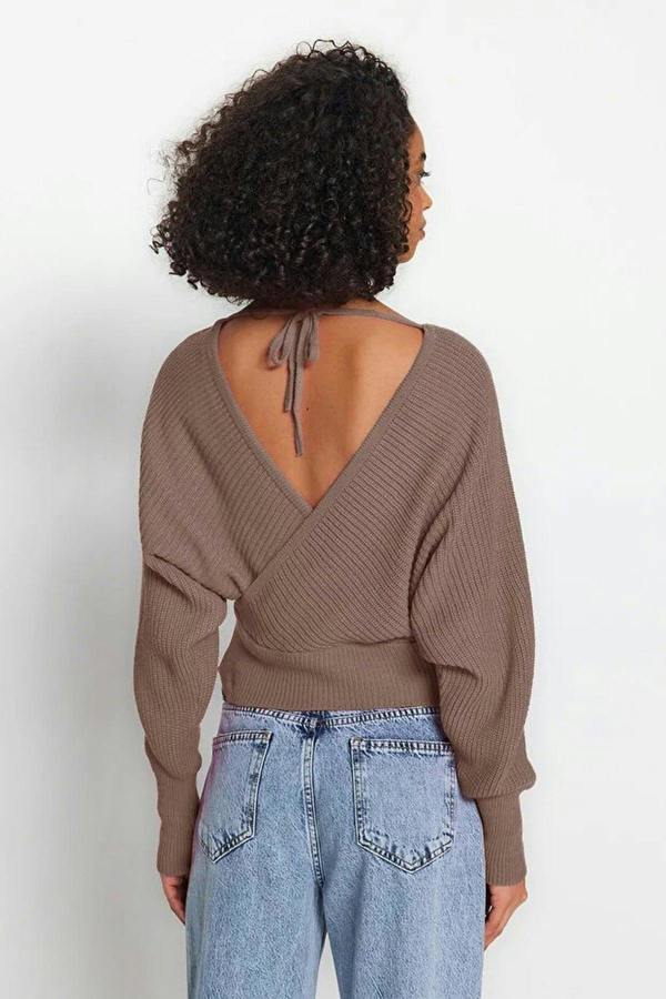 WOVCOR Wrap Front Knitted Jumper