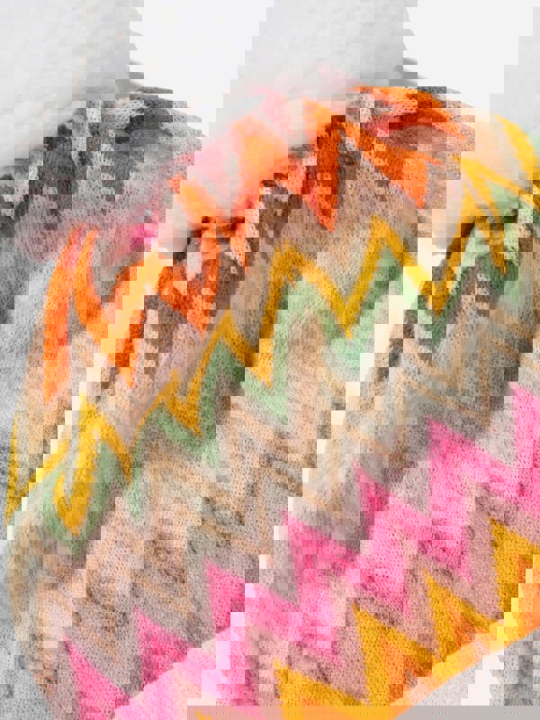 Missoni Girls Zigzag Bobble Hat in Multicolour