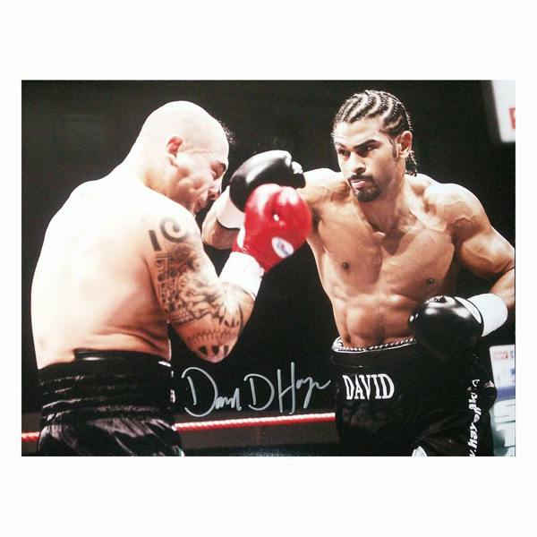 David Haye signed 16x12 photo — Premium framing
