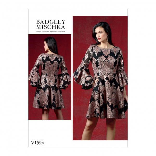 Vogue Sewing Pattern 1594, Dresses for Women, E5 (14-16-18-20-22) - Easy