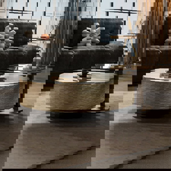 T94 Golden Nesting Coffee Table, Glass-Ritconcept-Rit Concept