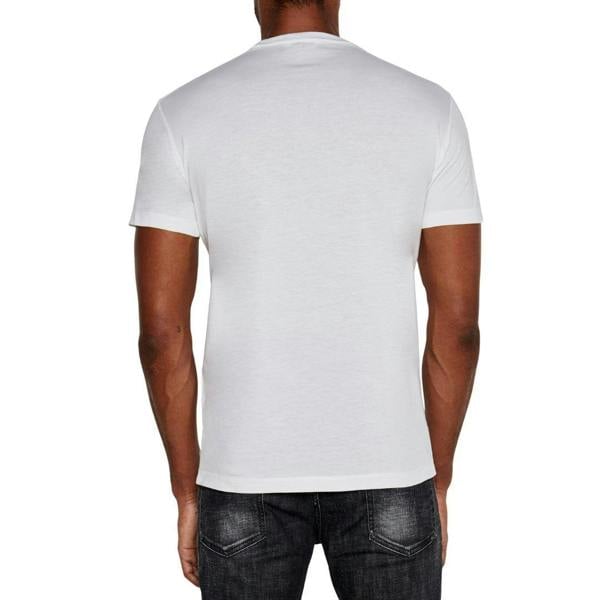DSquared2 Mens Dripping Logo T-Shirt - White/Red/Black - 