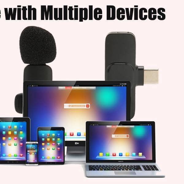 Dragodirect Portable Wireless Lavalier Microphone Duo – 2.4GHz Mini Clip-On Mics for Video & Interview