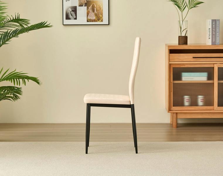 Emily Leather Comfort Dining Chairs - Set of 4 - Madefor.Living