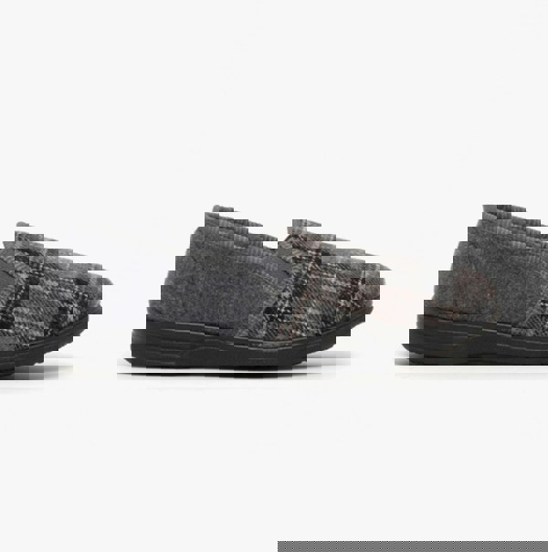 Dr Keller DEREK Mens Full Slippers Grey