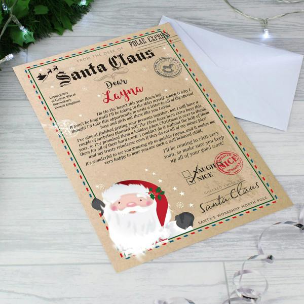 Personalised Santa Claus Letter - alternative angle