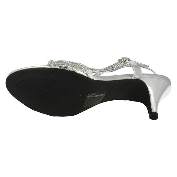 Anne Michelle Ladies Anne Michelle Diamante Detail Cross Over Heels