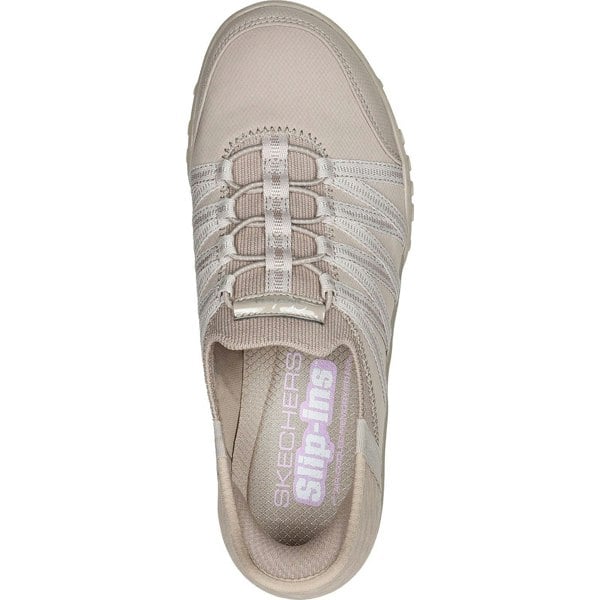 Skechers Breathe-Easy Roll-With-Me Knit Mesh Women's Taupe Trainers