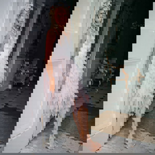 UK Flower Girl Boutique Boho Dreams Dress - Blush Appliqué