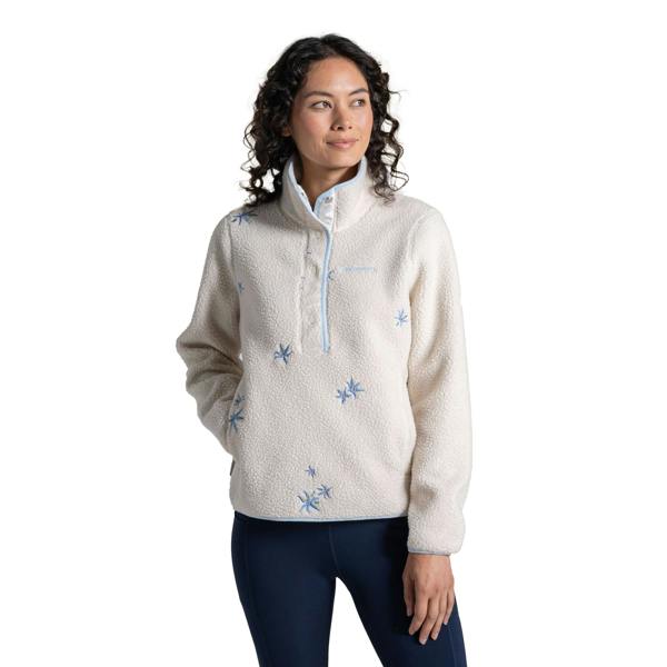 Craghoppers Womens/Ladies National Trust Rosemary II Floral Fleece Jacket - Ecru - 