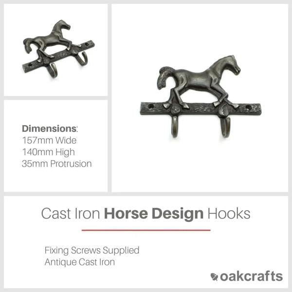 Antique Cast Iron Horse Hooks