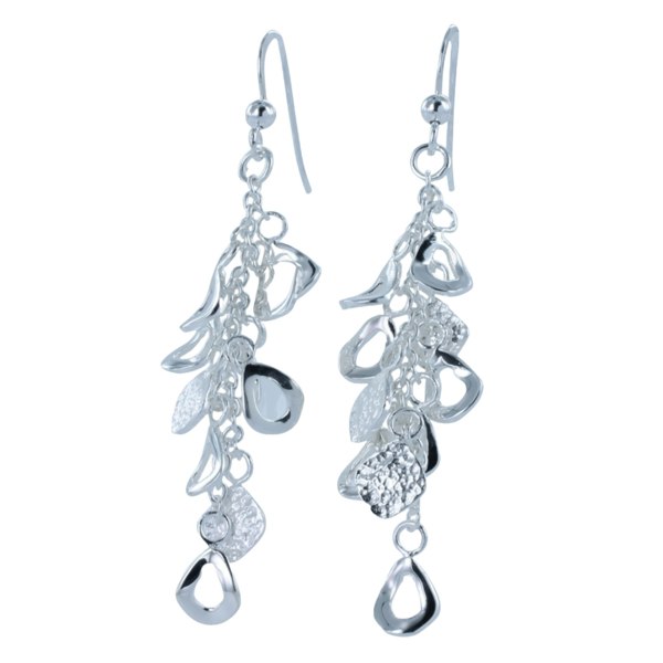 Sterling Silver Waterfall Hook Earrings - Reeves & Reeves