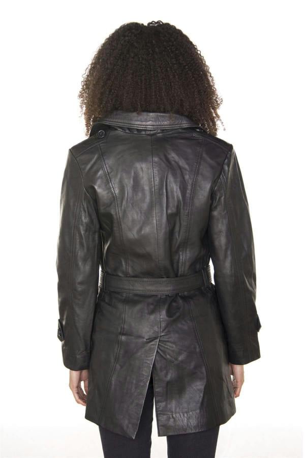 Infinity Leather Womens 3/4 Length Trench Coat-Ranchi