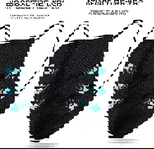 KAV® 50 pack 3 Ply Disposable Face Masks | Face Covering | High Filterability, Suitable For Sensitive Skin Breathable Face Mask (Black)