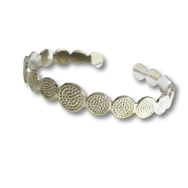 Aye Do Gifts Silver Textured Circle Bangle