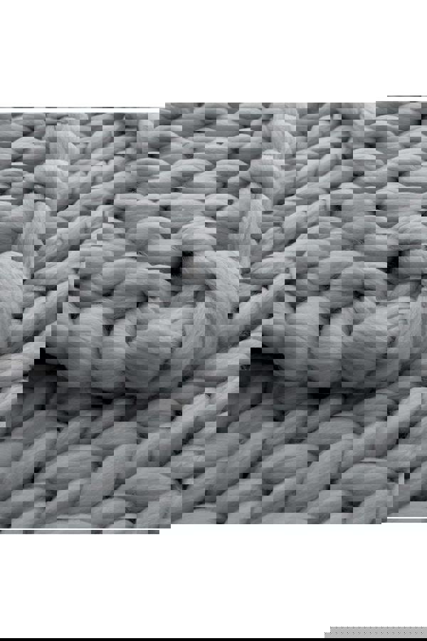 Living and Home 100cm L x 80cm W Office Chunky Knitted Nap Blanket Home Decor Sofa Throw Blanket