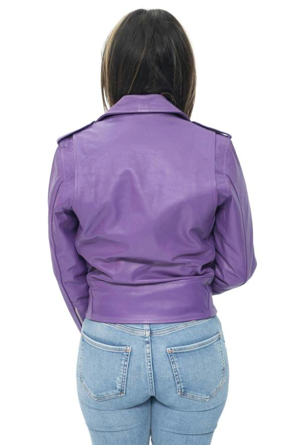 Infinity Leather Women's Cowhide Brando Leather Biker Jacket-Murcia