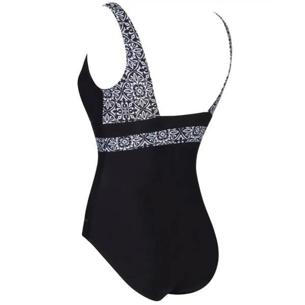 Zoggs Opulence Squareback Swimsuit - Black/White