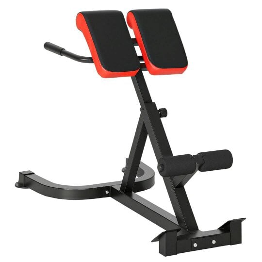 Havendro Roman Chair 5-Level Height Adjustable Back Extension Bench Red Exercise
