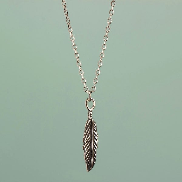 Feather Necklace - Sterling Silver - MYLEE London