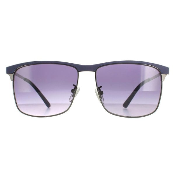 Police Sunglasses SPL570N Crossover 2 0568 Matte Blue Gunmetal Blue Gradient