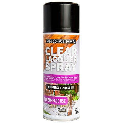 ProKleen Pro-Kleen Clear Gloss Lacquer Spray 400ml Protects & Seals Fast Drying Formula