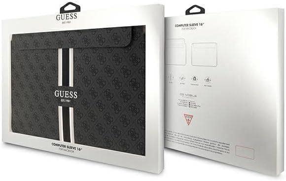 Guess 4G Printed Stripes Laptop Sleeve for 16" MacBook Black - GUCS16P4RPSK