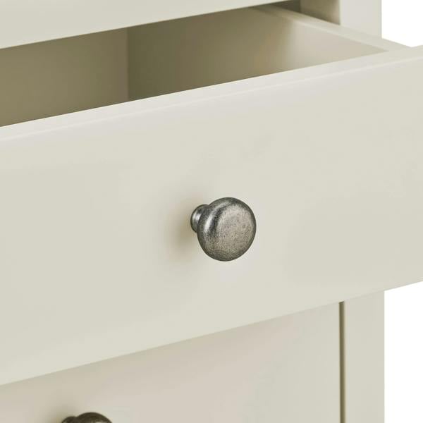 Statement Furniture Pembroke Bedside Table with 3 Drawers and Oak Top
