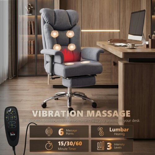 HOMCOM 250 kg Big and Tall Massage Office Chair with Heat