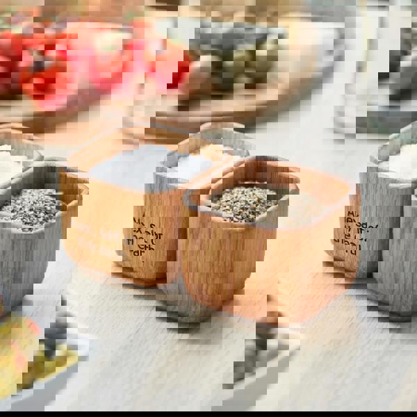 MijMoj Design Personalised Solid Oak Pinch Pot Or Pot Set