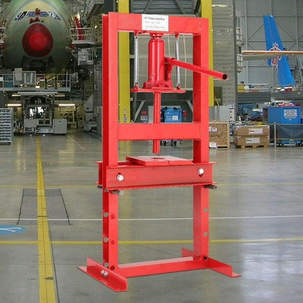 6 Ton Hydraulic H-Frame Shop Press Adjustable Working Table Workshop Presses Living and Home