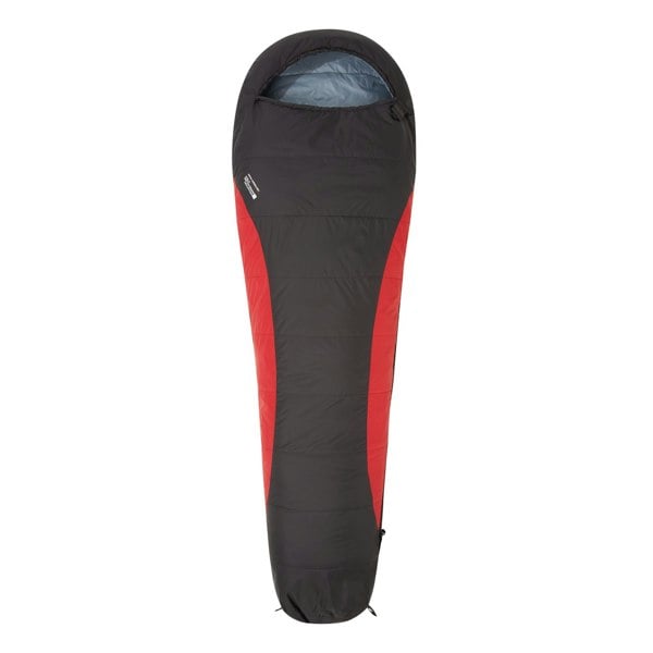 Mountain Warehouse Lightweight Winter Mummy Sleeping Bag - Red/Black
