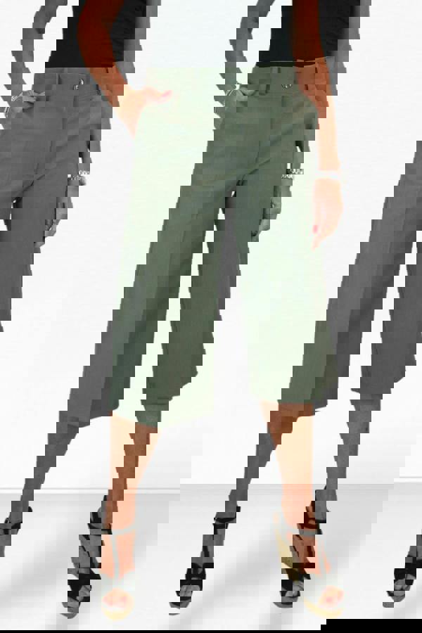 Paulo Due Women's Smart Cropped Leg Culotte Trouser