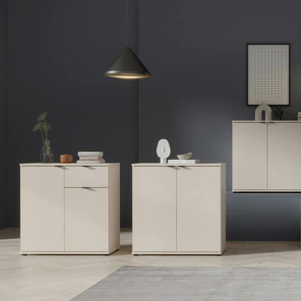 Furniture To Go Ganymede 2 Door Cupboard with Drawer in Sand