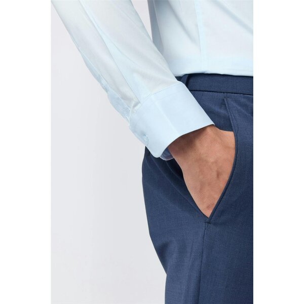 Limehaus Slim Fit Blue Stretch Shirt