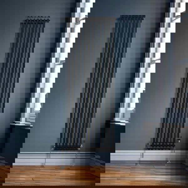 Monstershop Traditional 2 Column Radiator - 1800 x 562mm - Black