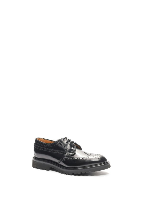 Macian Guinevere Brogue Derby Shoes - Black