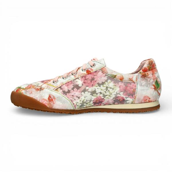 Laura Vita Tivanao 05 - Women's Pink Floral Leather Sneakers