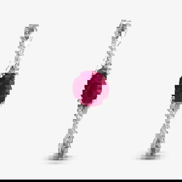 T. H. Baker 9ct White Gold Ruby & Diamond Crossover Ring OJR1703-R