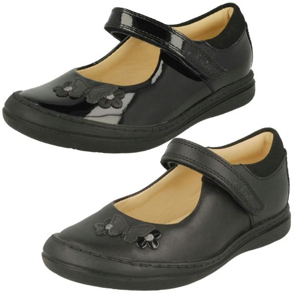Clarks Girls Clarks Butterfly Detailed School Shoes Scooter Daisy