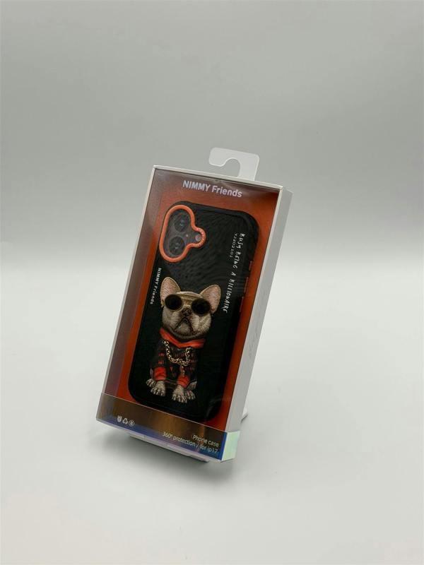 Nimmy Friends Nimmy Glasses Cool Dog Case with MagSafe for iPhone 17 6.3" Black Orange - N-YJ-IP17-01