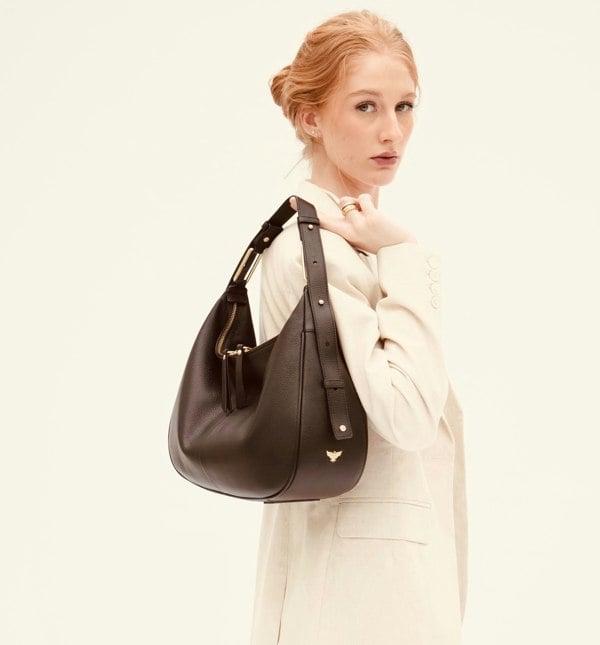 Apatchy London The Charlie Black Leather Bag